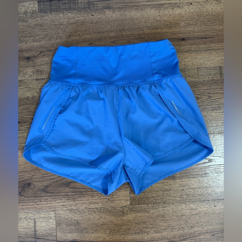 ALL IN MOTION women’s Royal Blue Athletic Shorts Blended Fabric Elastic Waist